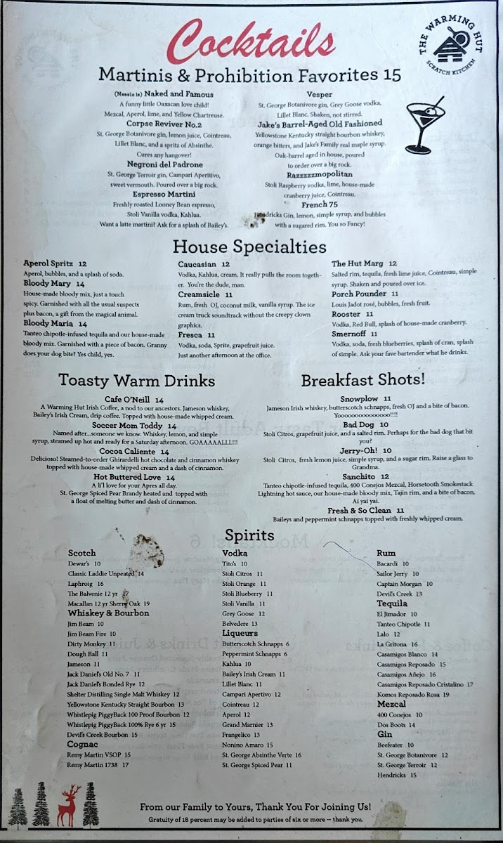 The Warming Hut Menu - Image 3