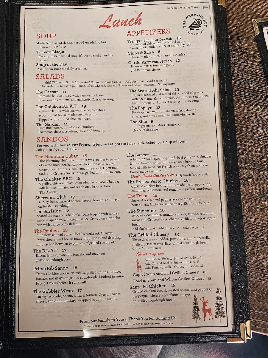 The Warming Hut Menu - Image 6